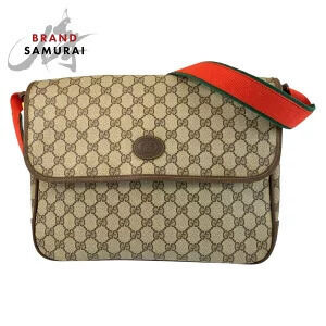 Gucci Sherry Shoulder Bag Messenger Beige Brown GG Supreme Canvas Leather